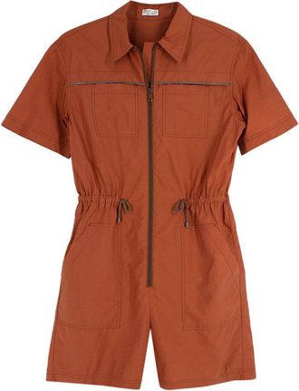 Brunello Cucinelli Burnt Orange Playsuit Size S