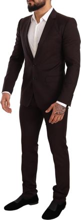 Dolce & Gabbana Bordeaux Wool MARTINI Slim Fit Mens Suit