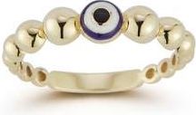 Ember Fine Jewelry Beaded Evil Eye Ring in Gold at Nordstrom Rack, Size 6