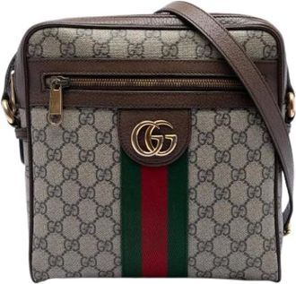 Gucci Pre-owned Cross Body Bags, female, Brown, Size: ONE SIZE Pre-owned Ophidia Crossbody
