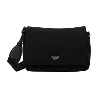 Emporio Armani Tassen, Heren, Zwart, ONE Size, Polyester, Logo Belt Bag
