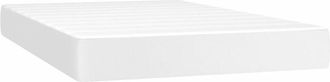 vidaXL Vidaxl - Colch&oacute;n Muelles Ensacados Cuero Sint&eacute;tico Blanco 120x200x20 Cm