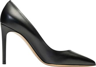 Ninalilou Zwarte leren pump voor vrouwen - Dames - Pumps - Zwart - 38 1/2 EU - Leer - Schoenen