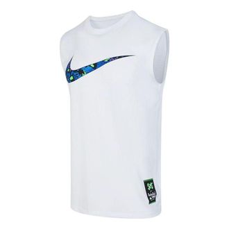 Nike Dri-fit Sleeveless Basketball T-shirt White FQ0357-100