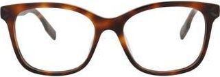 Alexander McQueen 49mm Square Optical Glasses in Havana Havana Transparent at Nordstrom Rack