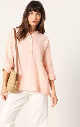 Fat Face FatFace Julia Orange Petite Linen Popover