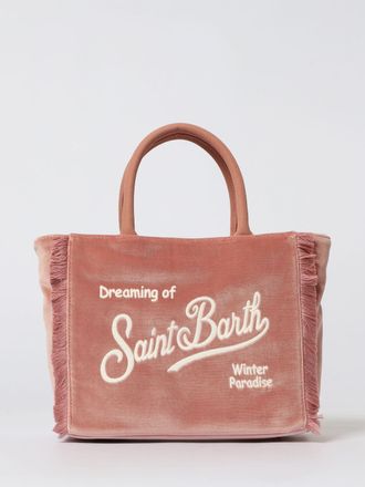 MC2 Saint Barth Borsa Colette in velluto con logo ricamato