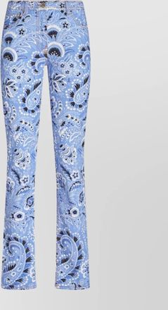 Etro denim jeans with printed bandana and paisley