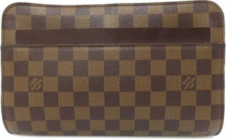 Louis Vuitton Brown Damier Canvas Damier Canvas Clutch Bag (Pre-Owned)