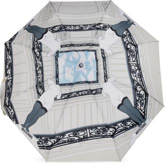 Moschino Folding Umbrella, Unisex, Grey