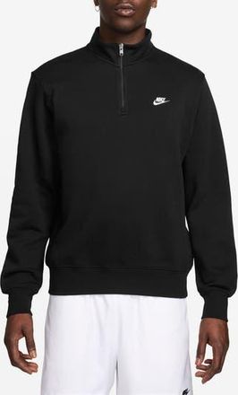 Nike Club Half Zip Pullover in Black/White at Nordstrom Rack, Size Xx-Large