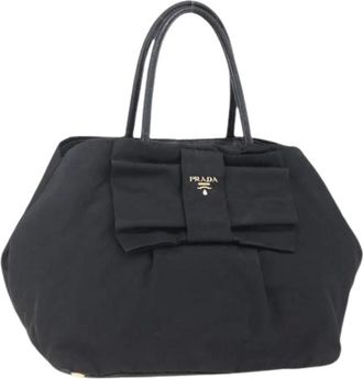 Prada Pre-owned Handbags, female, Black, Size: ONE SIZE Pre-owned Nylon Handbag
