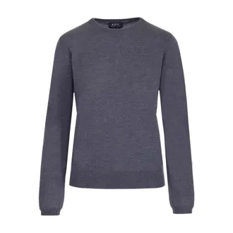 A.P.C. Knitwear - female - A.P.C. - Round-neck Knitwear - Gray - L - Knitwear