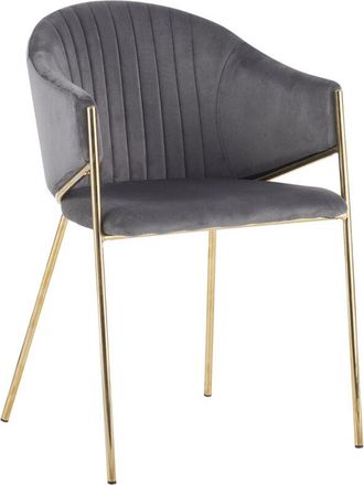 Regalos Miguel Sillas Comedor - Silla Elegan Terciopelo - Gris