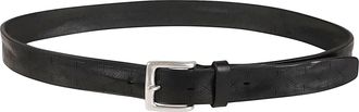 Orciani Sports Slim Embossed Calf Leather Belt
