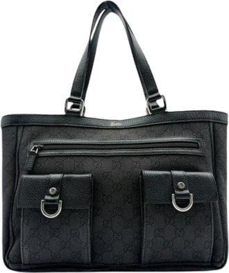 Gucci Pre-owned Vintage Tote Bag - Dames - Vintage Shopper - Zwart - ONE Size - Leer - Vintage