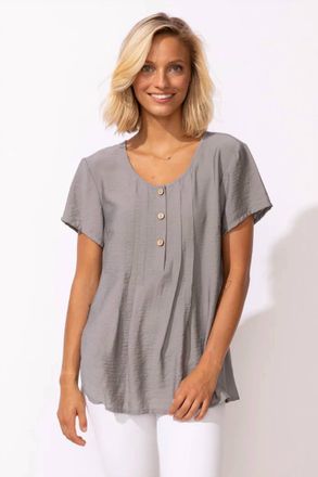 Escape Regatta Pleated Top In Fog