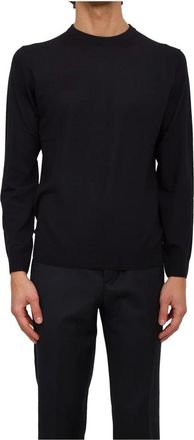 Corneliani Truien & Vesten, Heren, Blauw, L, Wol, Maglia Girocollo