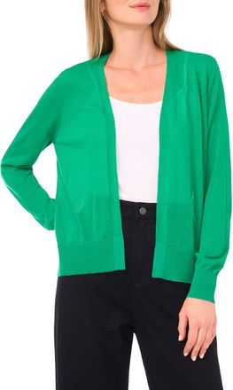 Vince Camuto Tissue Knit Cardigan in Sweet Emerald at Nordstrom Rack, Size X-Large