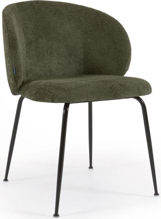 K Home Design Esszimmerstuhl Mona - Chenille Dunkelgrün