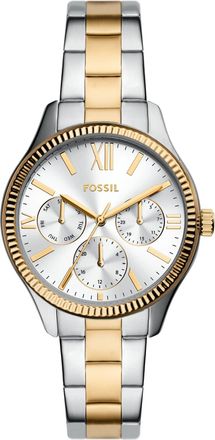 Fossil Womens Rye 36mm Multifunction, Silver-Tone Alloy Watch