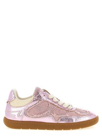 Ganni Pink Lace Up Sneakers