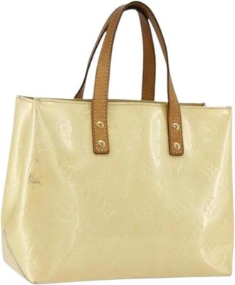 Louis Vuitton Pre-owned Handbags, female, Beige, Size: ONE SIZE Pre-owned Vintage Patent Leather Hand Bag
