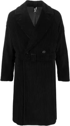 Hev&ograve; Hombre, Abrigos, Negro, Talla: L