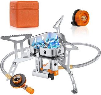 OEM Dailygoody, Hornillo De Gas Para Camping, Hornillo Resistente Al Viento Para Mochileros, Compacto Y Port&aacute;til, 6800 W De Potencia, Opvo