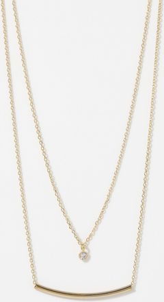 Simons Womens Tube and zircon double chain