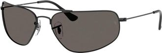 Ray-Ban Rechthoekige Zonnebril - unisex - Zonnebrillen - Zwart - 56 MM - Accessoires