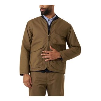 Universal Works Light Jackets, male, Brown, S, Brushed Polytech Parachute Liner Jacket