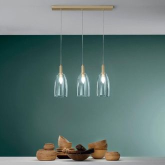 Luce-Ambiente-Design Lampadario brandy 3XE14 72X14XH150CM oro e vetro