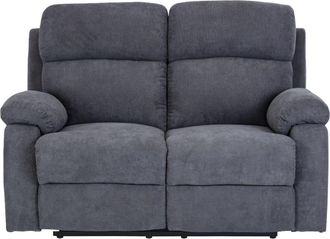 VENTE-UNIQUE.COM Sofá relax poliéster 2 plazas gris antracita 146x96cm