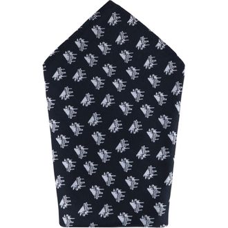 Trafalgar Store The Chopin Classical Piano Silk Pocket Square in Black at Nordstrom