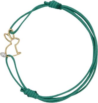 Aliita Aliita, Accessoires, Dames, Groen, ONE Size, Katoen, Conejito Perla Cord Bracelet