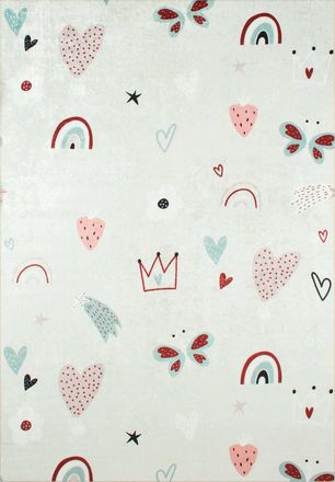 Nazar Rugs Alfombra infantil con estampado de mariposas 160x230