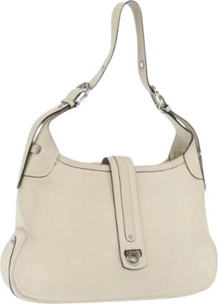 Ferragamo Pre-owned Shoulder Bag - Dames - Vintage Schoudertas - Beige - ONE Size - Leer - Vintage