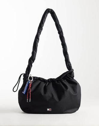 Tommy Jeans Borsa nera con ciondoli a icona-Nero