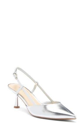 Nine West Rowen Slingback Pump in Silver at Nordstrom Rack, Size 8