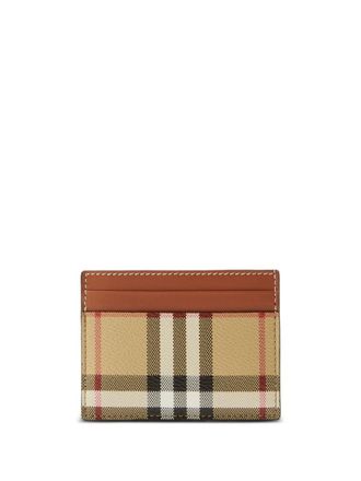 Burberry Beige Check motif credit card case