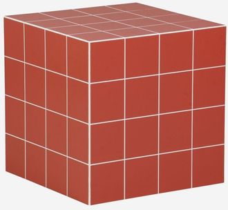 Sweeek Mesa De Centro O Auxiliar C&uacute;bica Efecto Azulejos De Cemento, 40cm