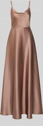 Laona Abendkleid mit Spaghettitr&auml;ger und tiefem R&uuml;ckenausschnitt in Hellbraun, Gr&ouml;&szlig;e 32