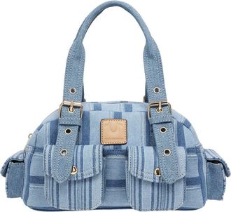 True Religion Multistripe Soft Satchel Bag in Denim/Blue at Nordstrom Rack