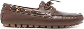 Valentino Garavani Mocassini da barca Driver Fastaway - Marrone