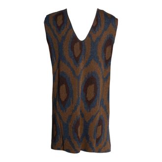 Akep Canotta Over - female - Akep - V-neck Knitwear - Brown - M - Knitwear