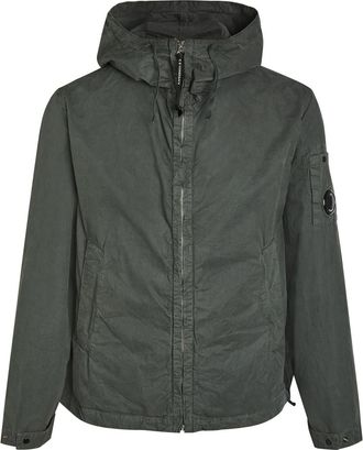 C.P. Company Hooded Brushed Cotton-poplin Jacket - Dark Grey - XL