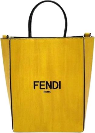 Fendi Pre-owned Tote Bags, female, Yellow, Size: ONE SIZE Pre-owned 7Va512 Tote Bag