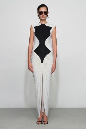 Et Ochs Dion Midi Dress in Ivory/black at Nordstrom, Size 14