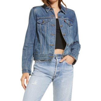 Levi's Original Denim Trucker Jacket in Soft As Butter Dark at Nordstrom Rack, Size Xx-Large